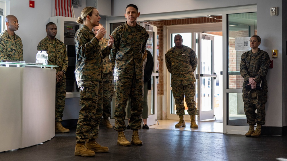 Sgt. Maj. Ruiz Visits the 2nd Marine Logistics Group Human Performance Center