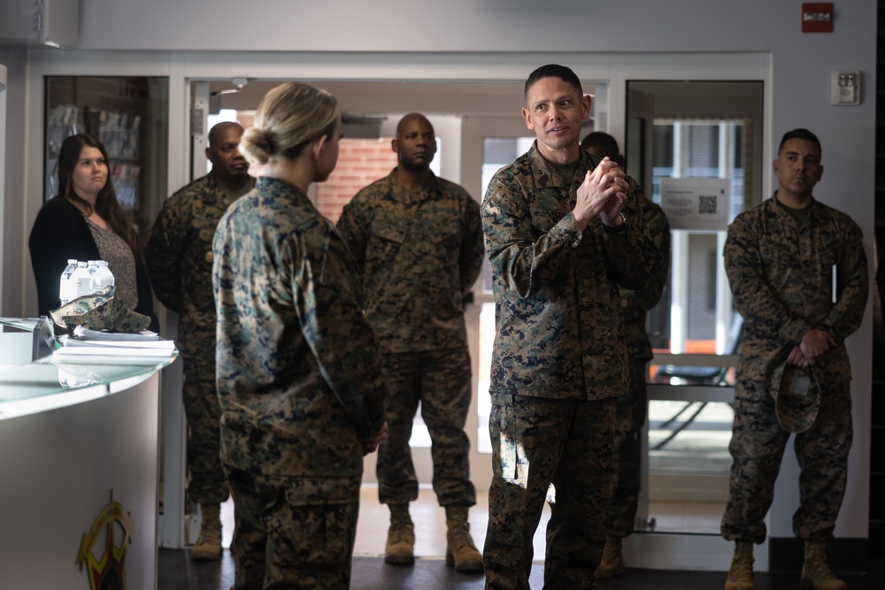 Sgt. Maj. Ruiz Visits the 2nd Marine Logistics Group Human Performance Center