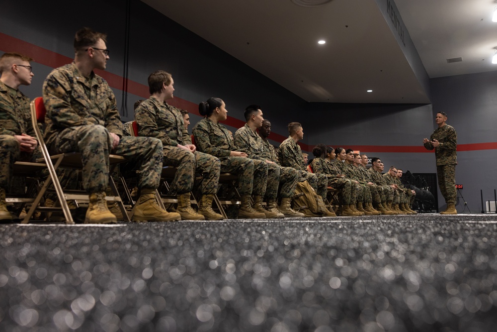 Sgt. Maj. Ruiz Visits the 2nd Marine Logistics Group Human Performance Center