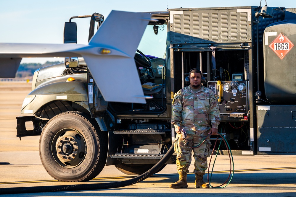 MQ-9 Reaper historic first landing at Shaw Air Force Base