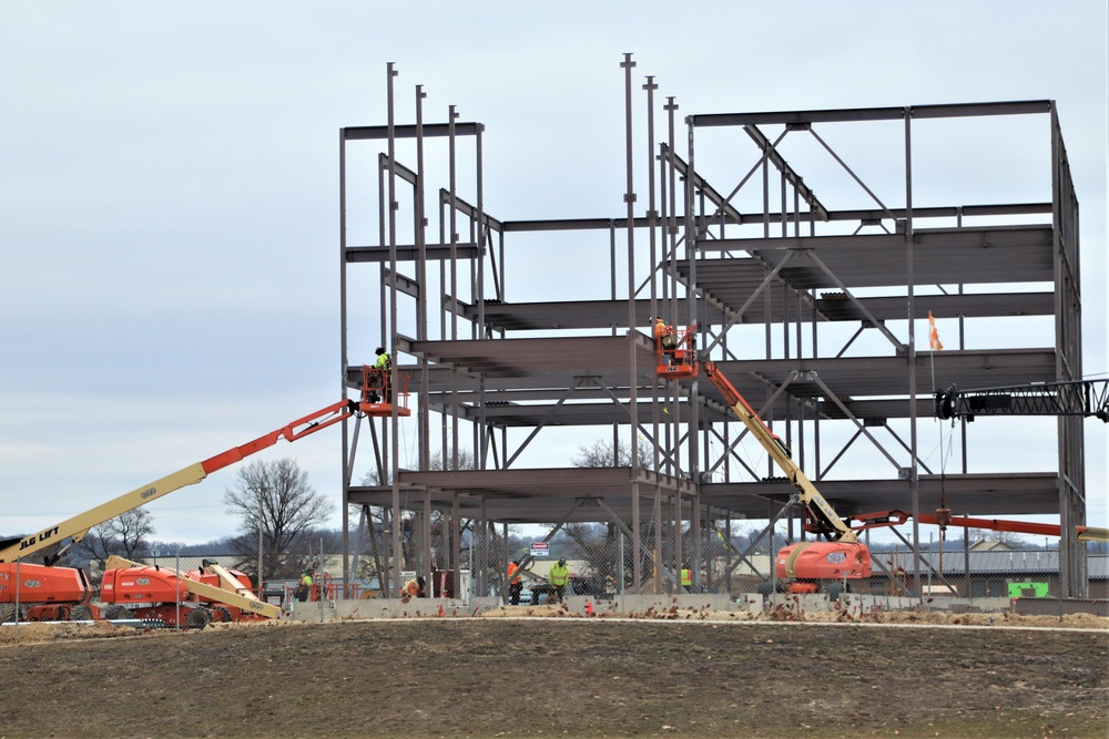 February 2024 barracks construction operations at Fort McCoy