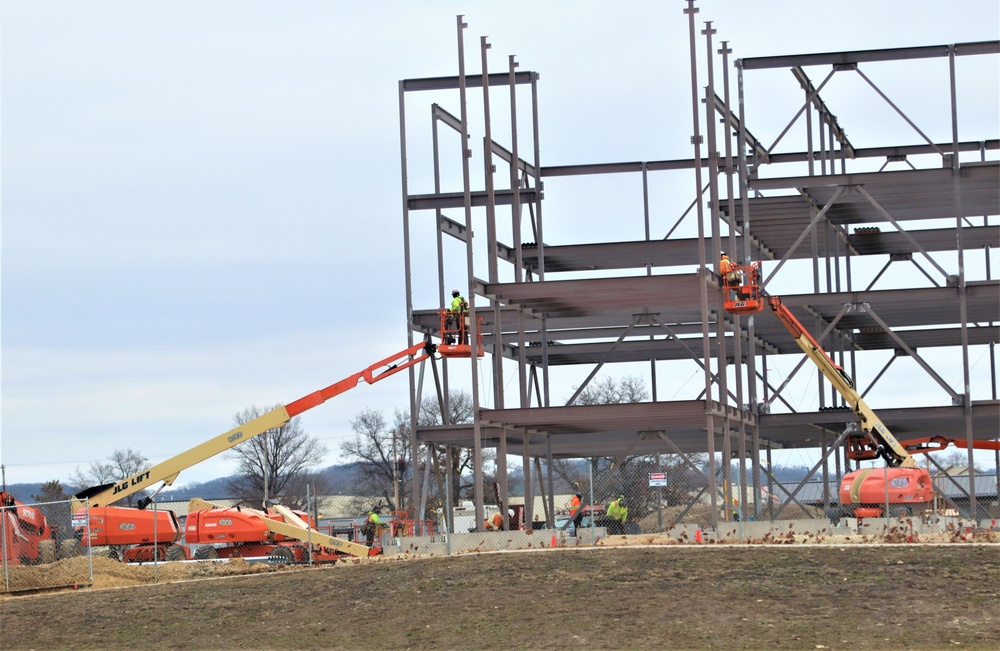 February 2024 barracks construction operations at Fort McCoy