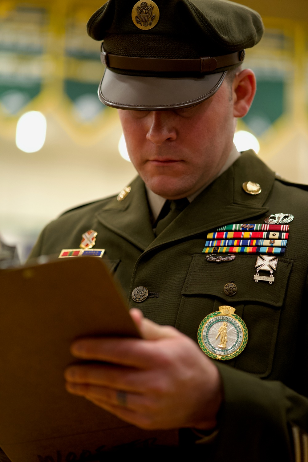 Alaska Air National Guardsman volunteers as JROTC drill judge