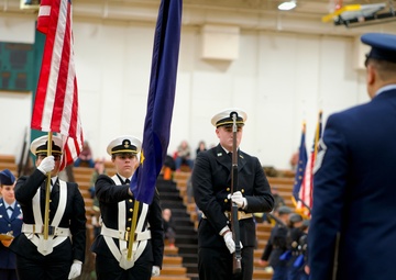Alaska Air National Guardsman volunteers as JROTC drill judge