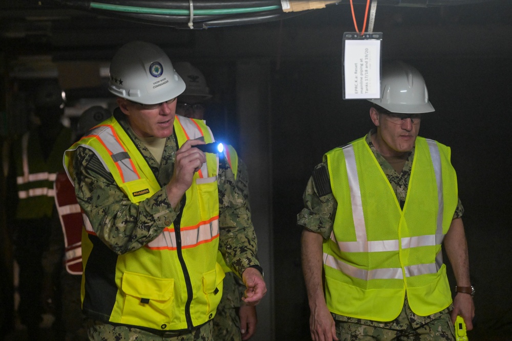 Vice Adm. Jablon tours the Red Hill Bulk Fuel Storage Facility