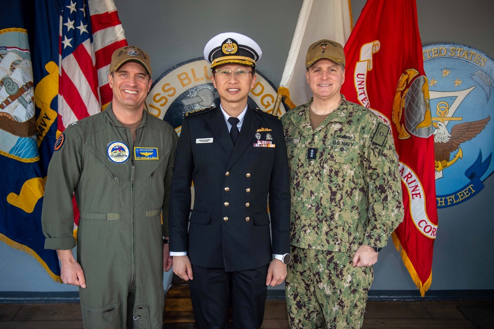 Republic of Singapore Navy Visits USS Blue Ridge