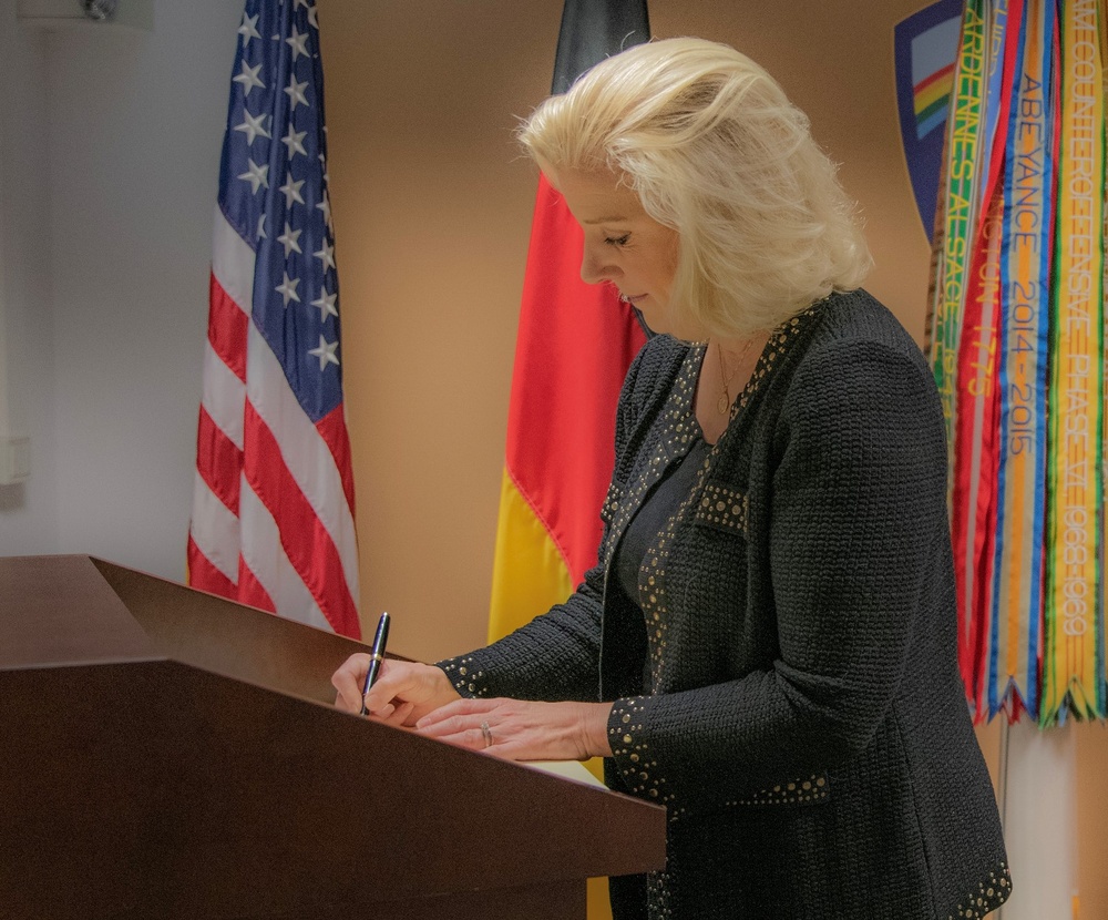 Secretary of the Army, Hon. Christine Wormuth in Wiesbaden