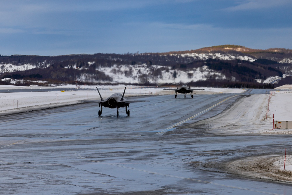 Marine Fighter Attack Squadron (VMFA) 542 executes flight operations in preparation for Exercise Nordic Response 24