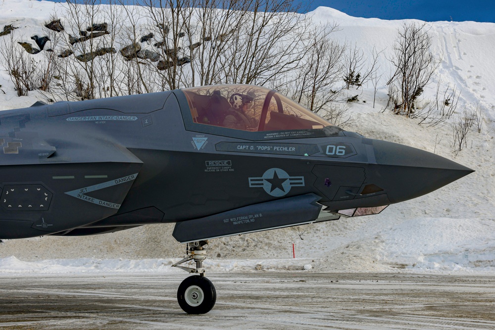 Marine Fighter Attack Squadron (VMFA) 542 executes flight operations in preparation for Exercise Nordic Response 24