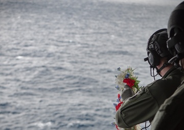 Coast Guard Air Station Cape Cod drops memorial wreath for CG1432 incident