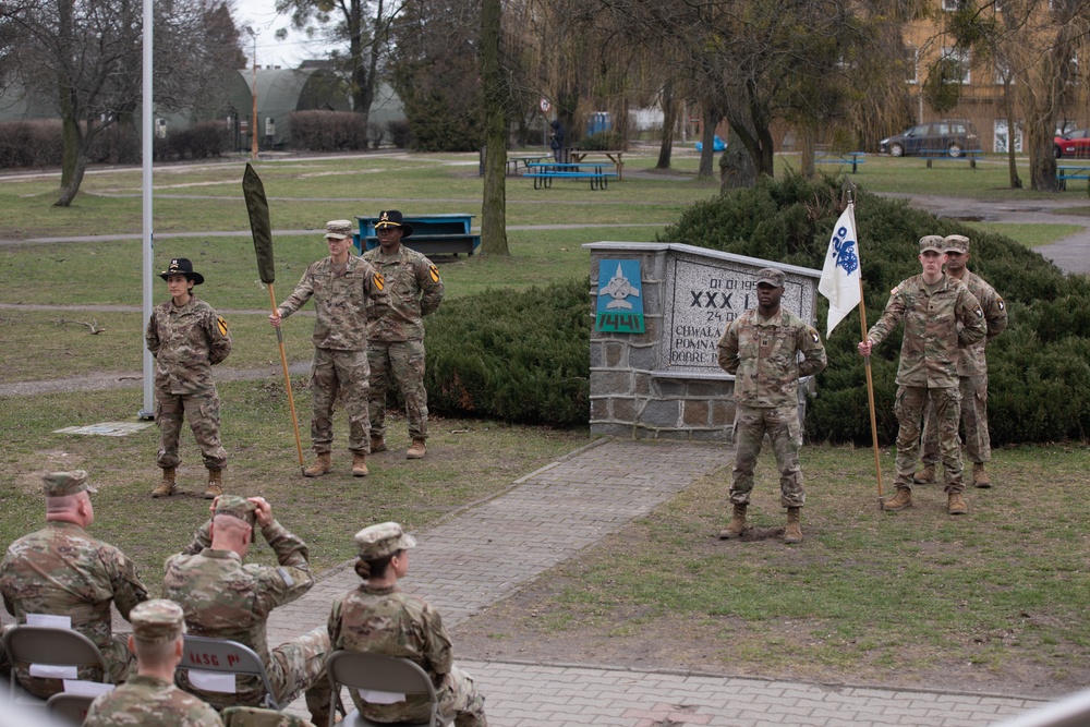 Sustainment Soldiers host a transfer of authority ceremony