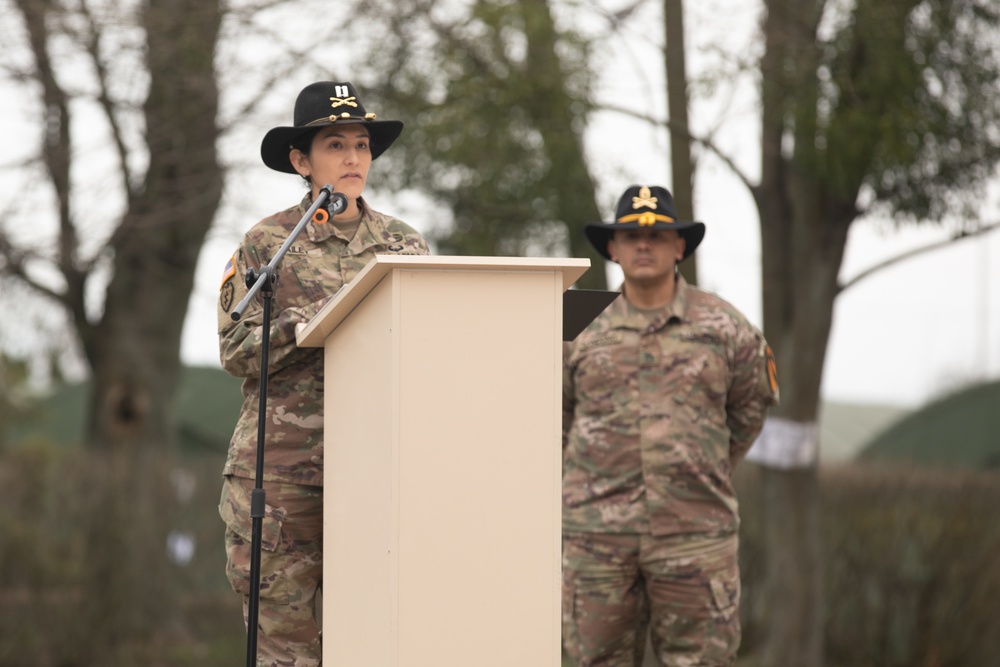 Sustainment Soldiers host a transfer of authority ceremony