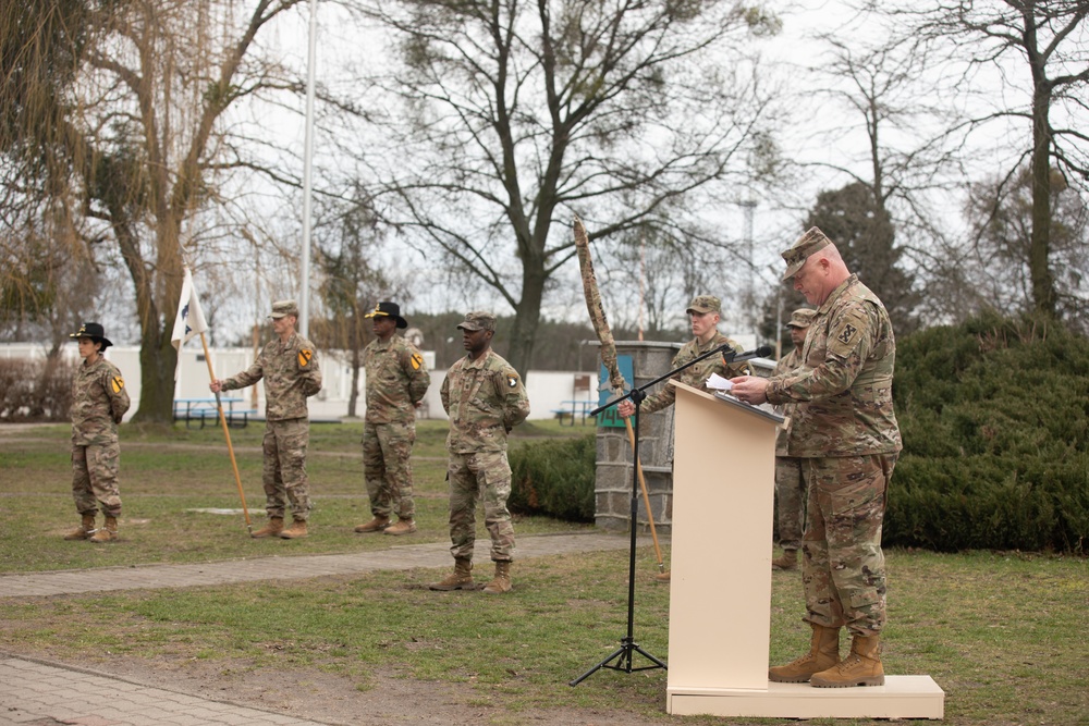 Sustainment Soldiers host a transfer of authority ceremony