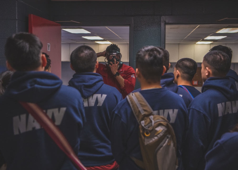 Navy Junior ROTC Students Tour Recruit Training Command