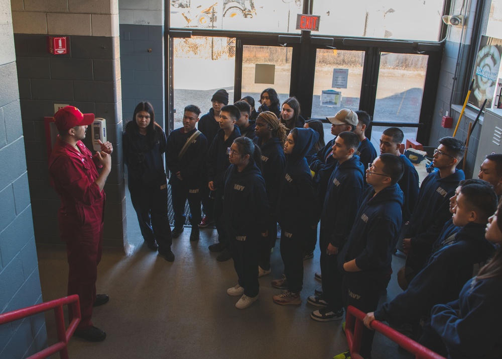 Navy Junior ROTC Students Tour Recruit Training Command