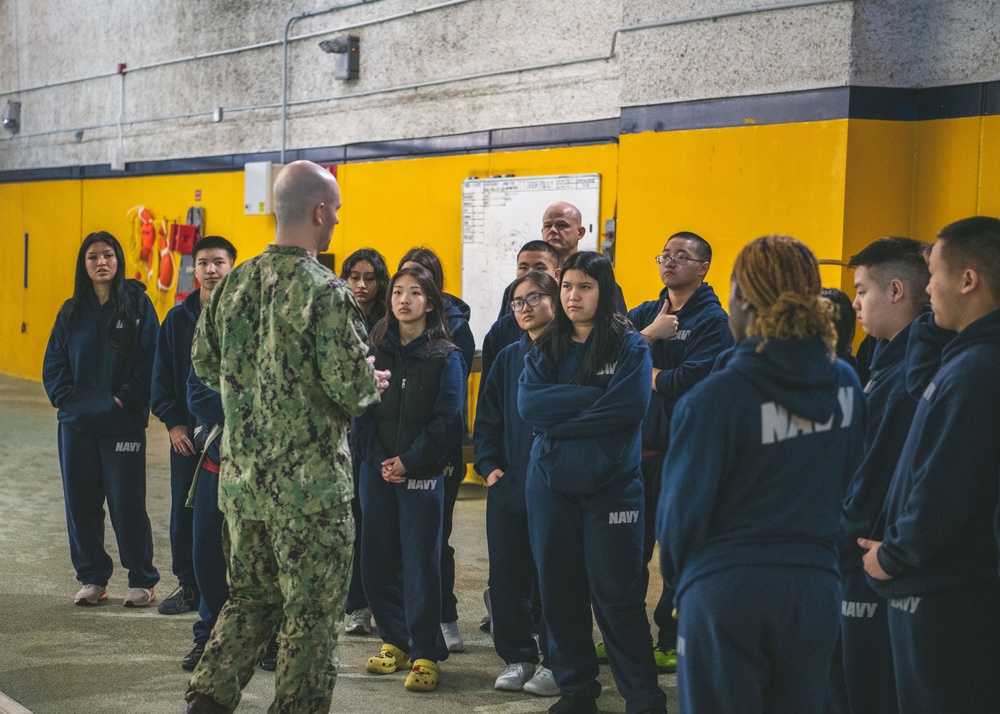 Navy Junior ROTC Students Tour Recruit Training Command