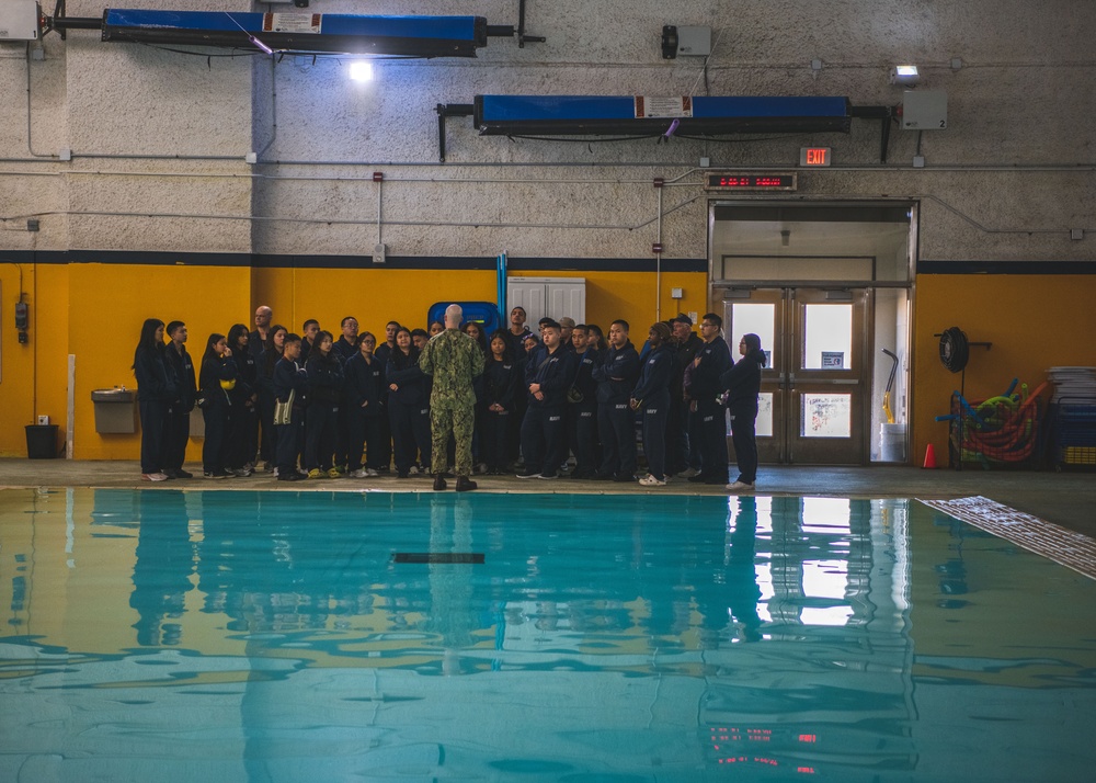 Navy Junior ROTC Students Tour Recruit Training Command