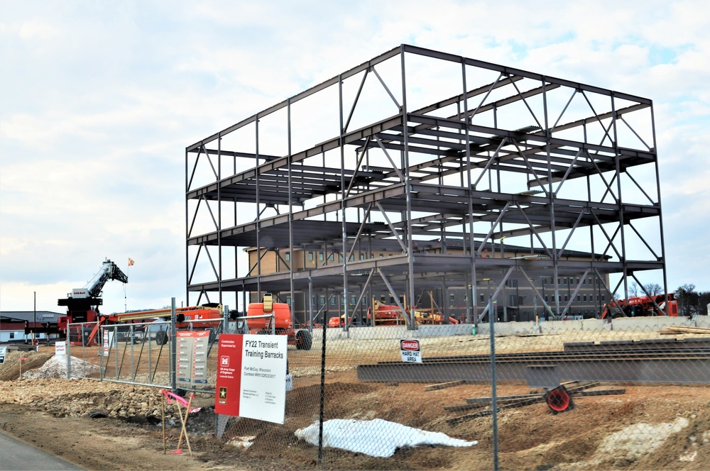 February 2024 barracks construction operations at Fort McCoy