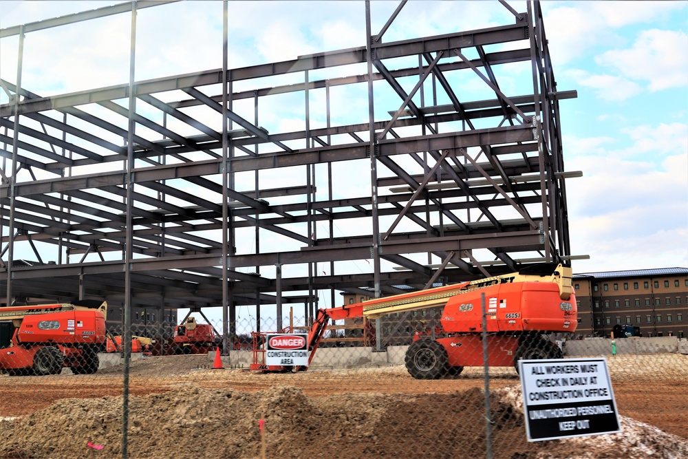 February 2024 barracks construction operations at Fort McCoy