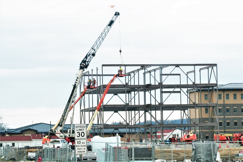 February 2024 barracks construction operations at Fort McCoy