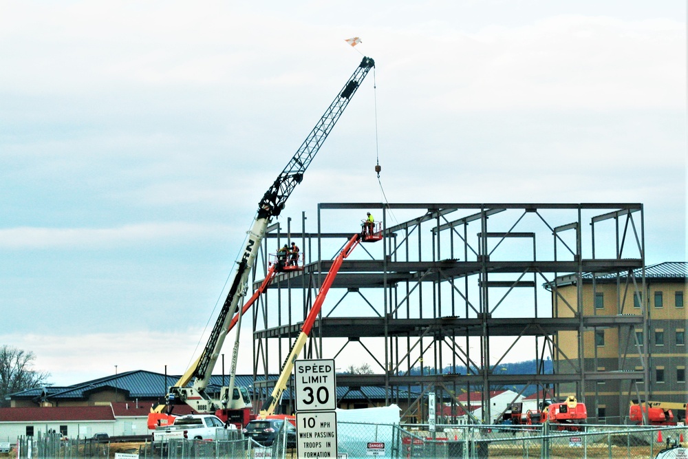 February 2024 barracks construction operations at Fort McCoy