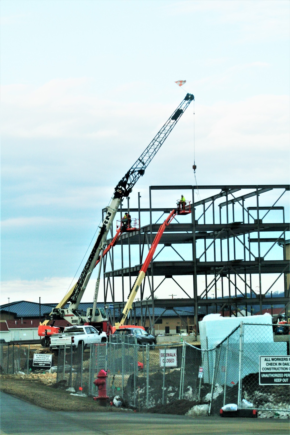 February 2024 barracks construction operations at Fort McCoy
