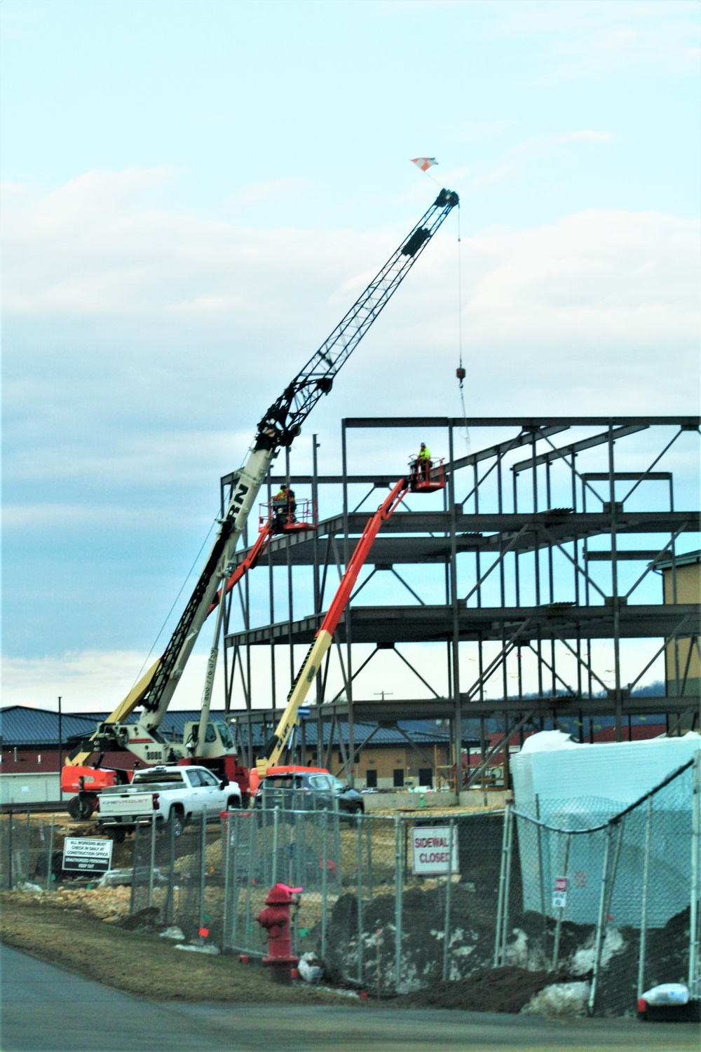 February 2024 barracks construction operations at Fort McCoy