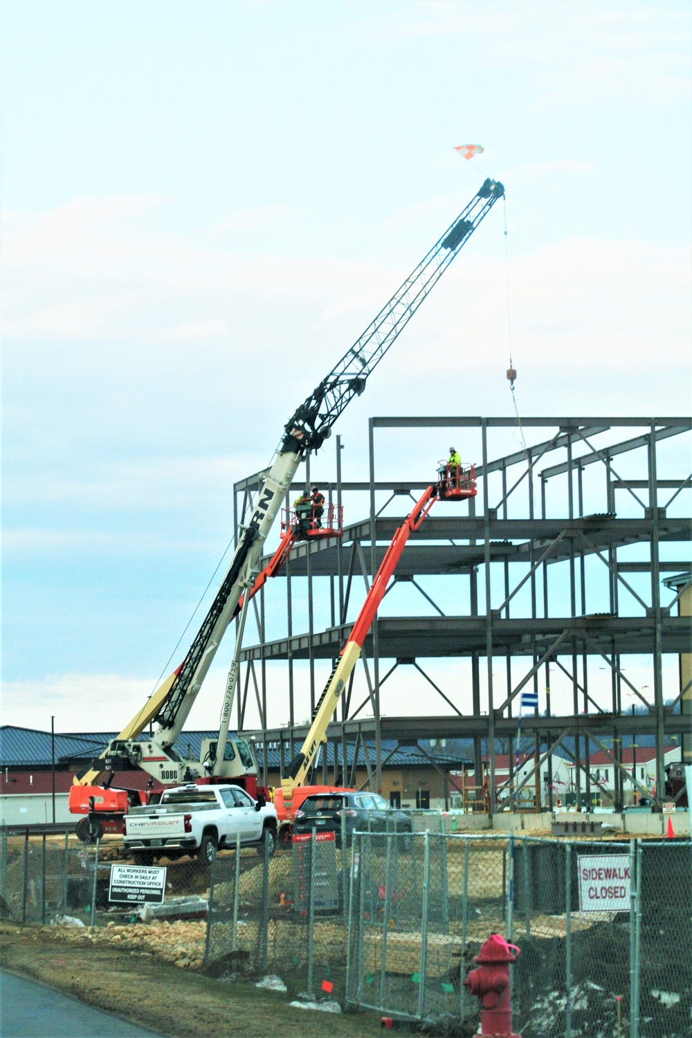 February 2024 barracks construction operations at Fort McCoy
