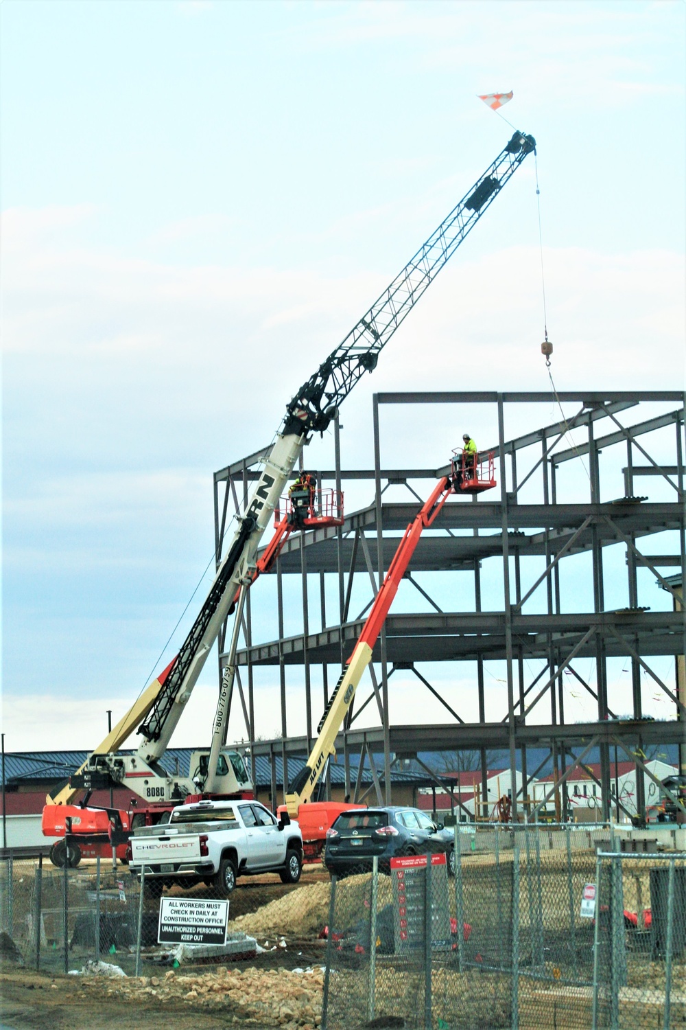 February 2024 barracks construction operations at Fort McCoy