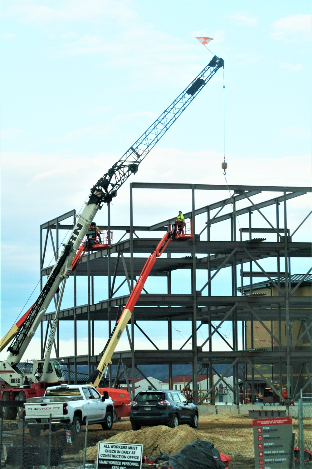 February 2024 barracks construction operations at Fort McCoy
