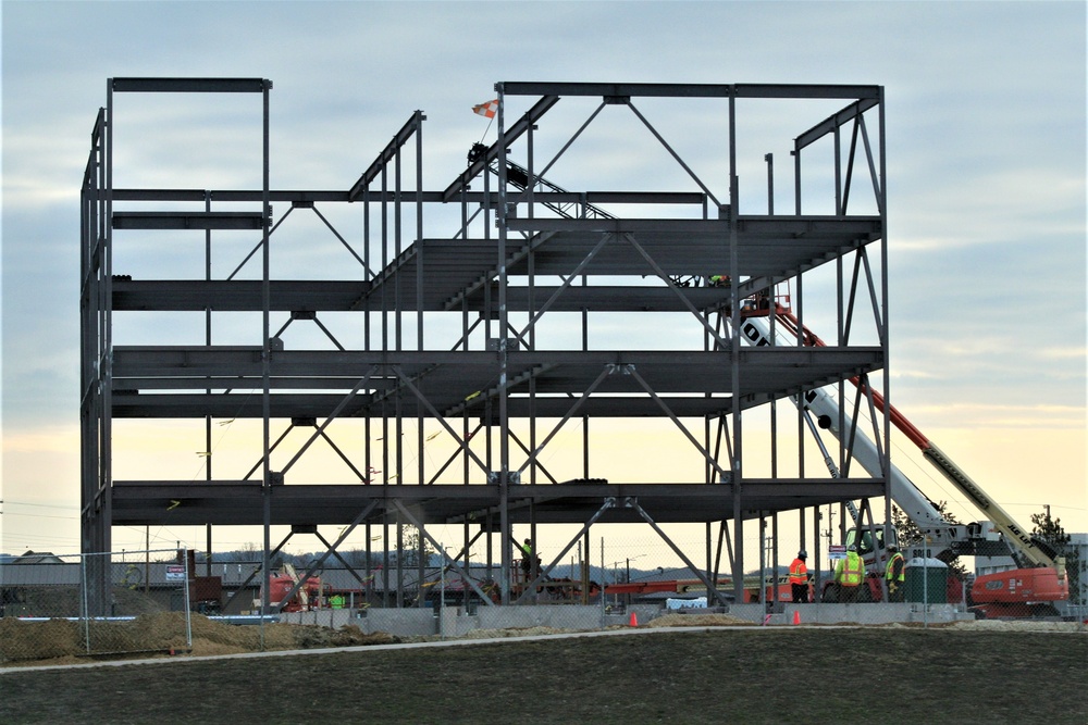 February 2024 barracks construction operations at Fort McCoy