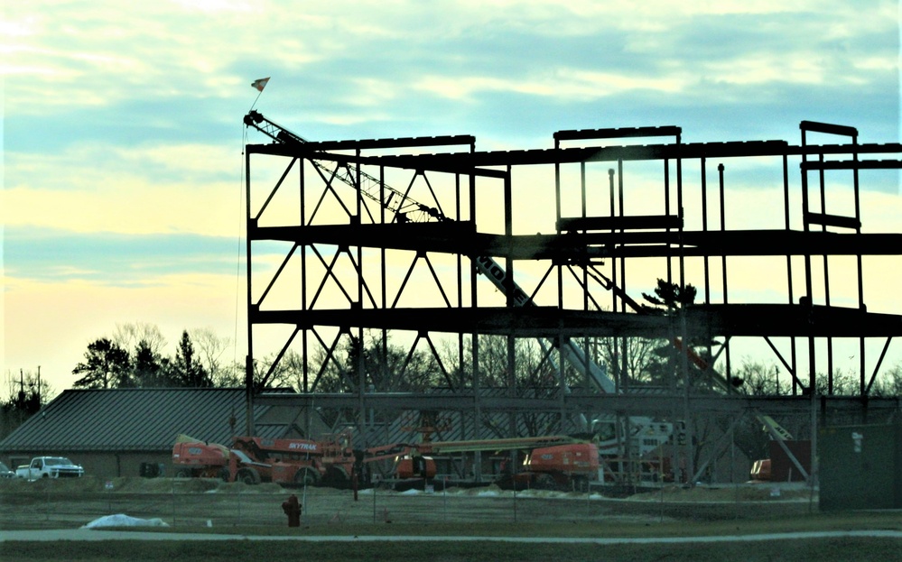 February 2024 barracks construction operations at Fort McCoy