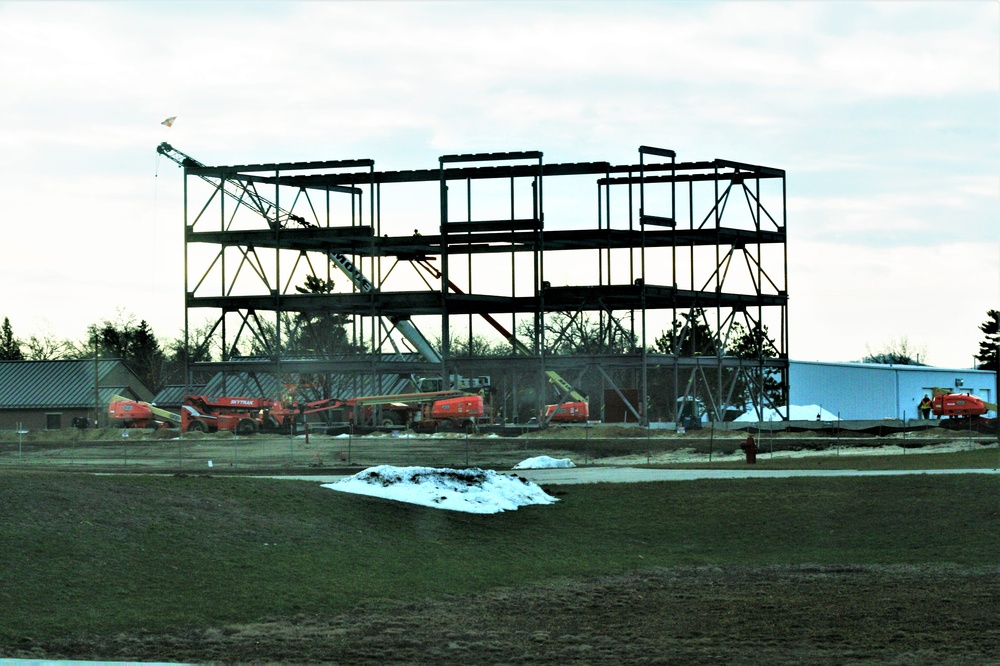 February 2024 barracks construction operations at Fort McCoy