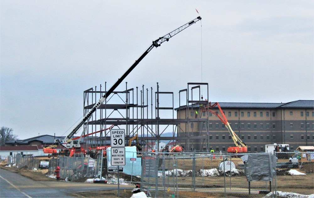 February 2024 barracks construction operations at Fort McCoy