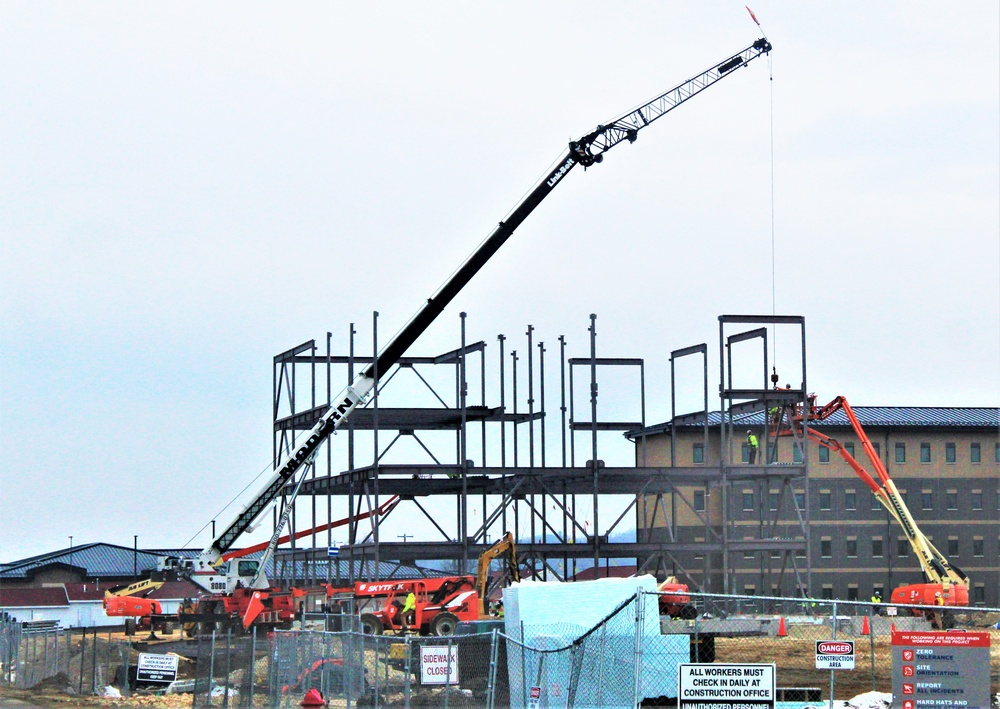 February 2024 barracks construction operations at Fort McCoy