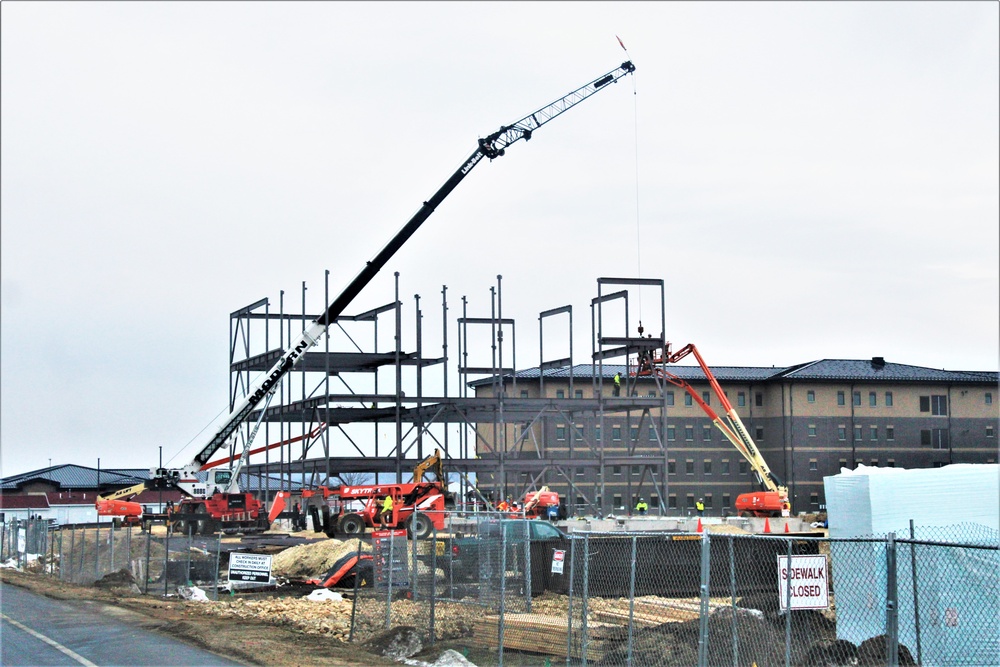 February 2024 barracks construction operations at Fort McCoy