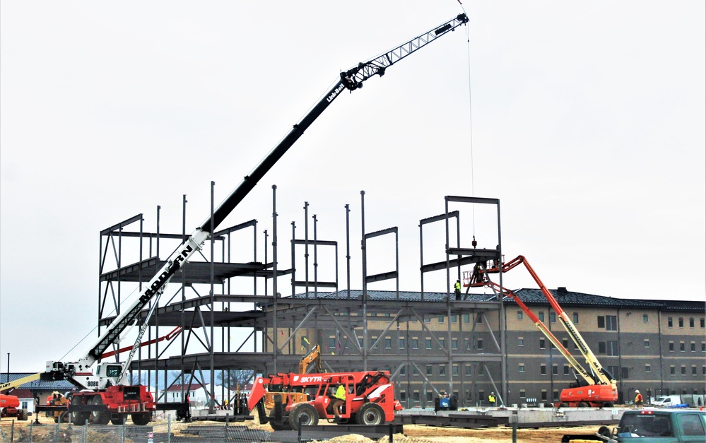 February 2024 barracks construction operations at Fort McCoy