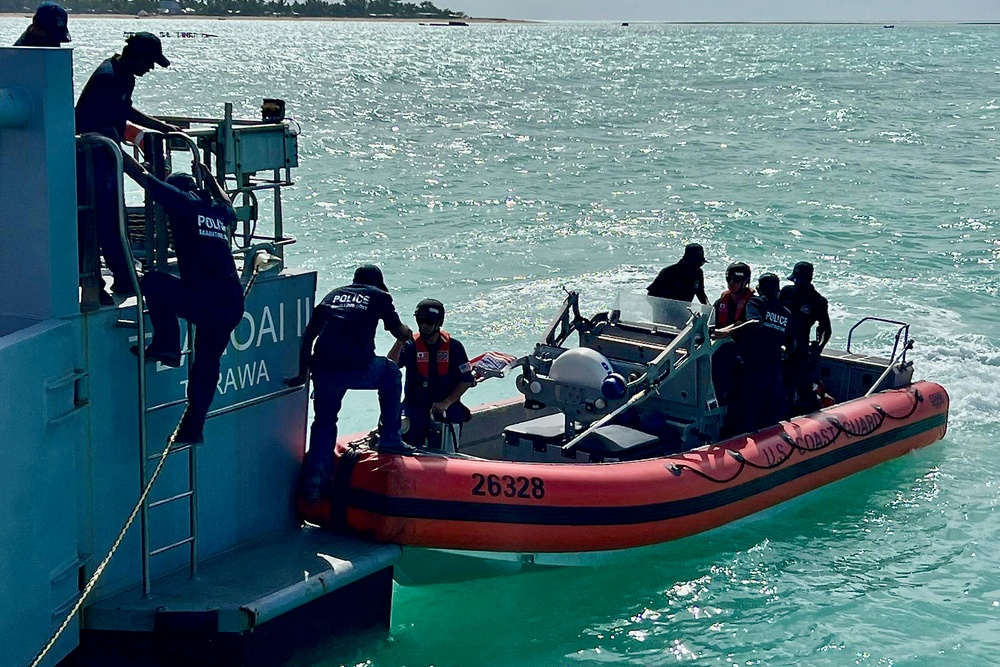 U.S. Coast Guard conduct joint patrol with Kiribati partners under Operation Blue Pacific