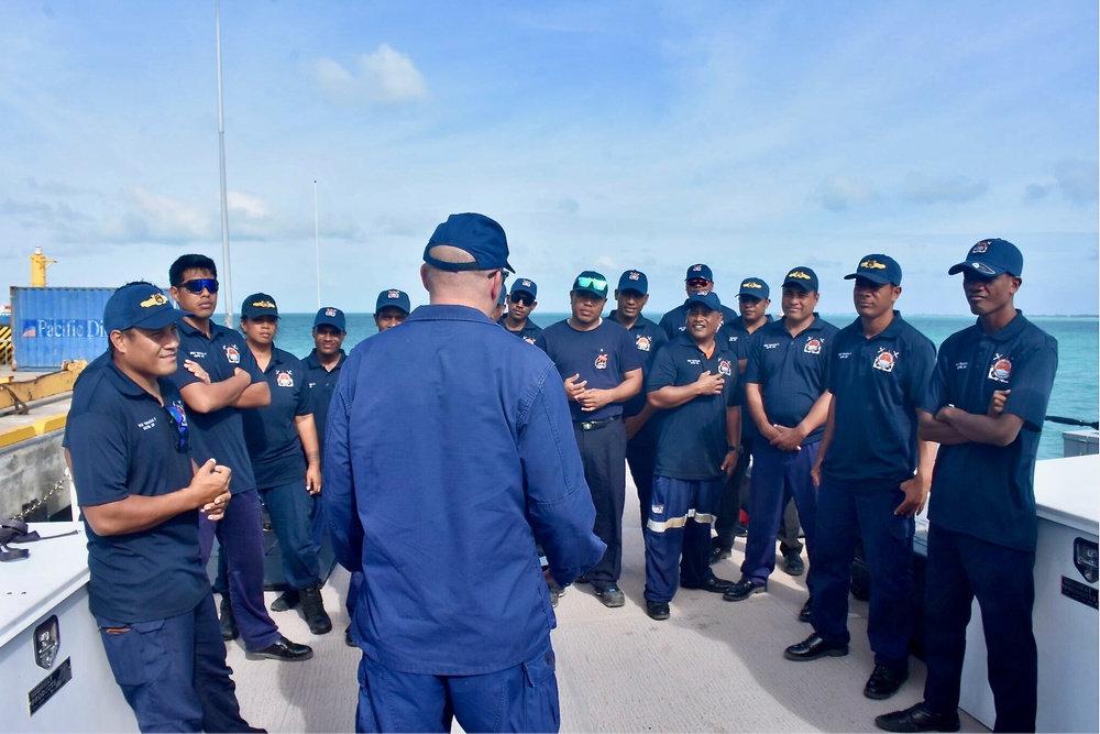 U.S. Coast Guard conduct joint patrol with Kiribati partners under Operation Blue Pacific