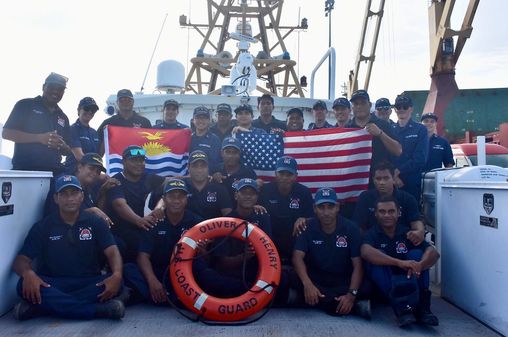 U.S. Coast Guard conduct joint patrol with Kiribati partners under Operation Blue Pacific