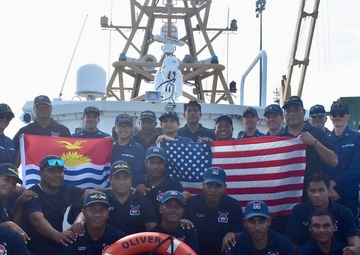 U.S. Coast Guard conduct joint patrol with Kiribati partners under Operation Blue Pacific