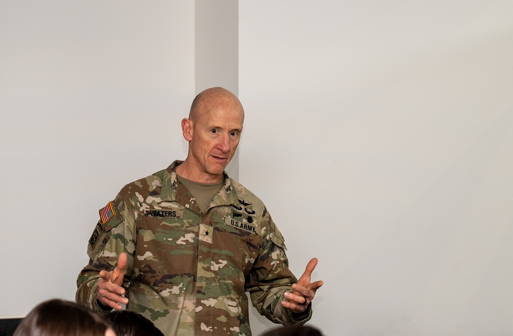 Brig. Gen. Rodger &quot;Dan&quot; Waters speaks to CODELS at Nevada Air National Guard Base