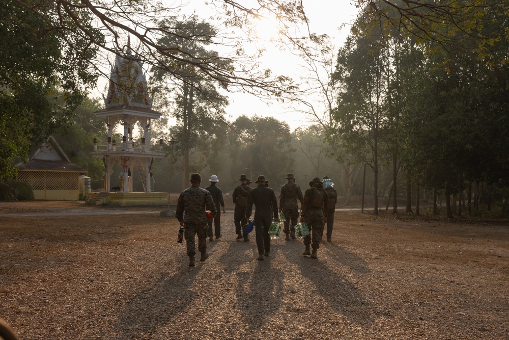Strong Relationships and Strong Foundations: Marines with MWSS-171 begin building the Ban Prakaet School at Chanthaburi, Thailand