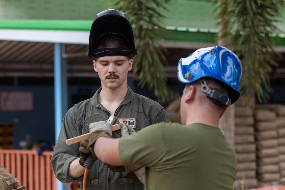 Strong Relationships and Strong Foundations: Marines with MWSS-171 begin building the Ban Prakaet School at Chanthaburi, Thailand