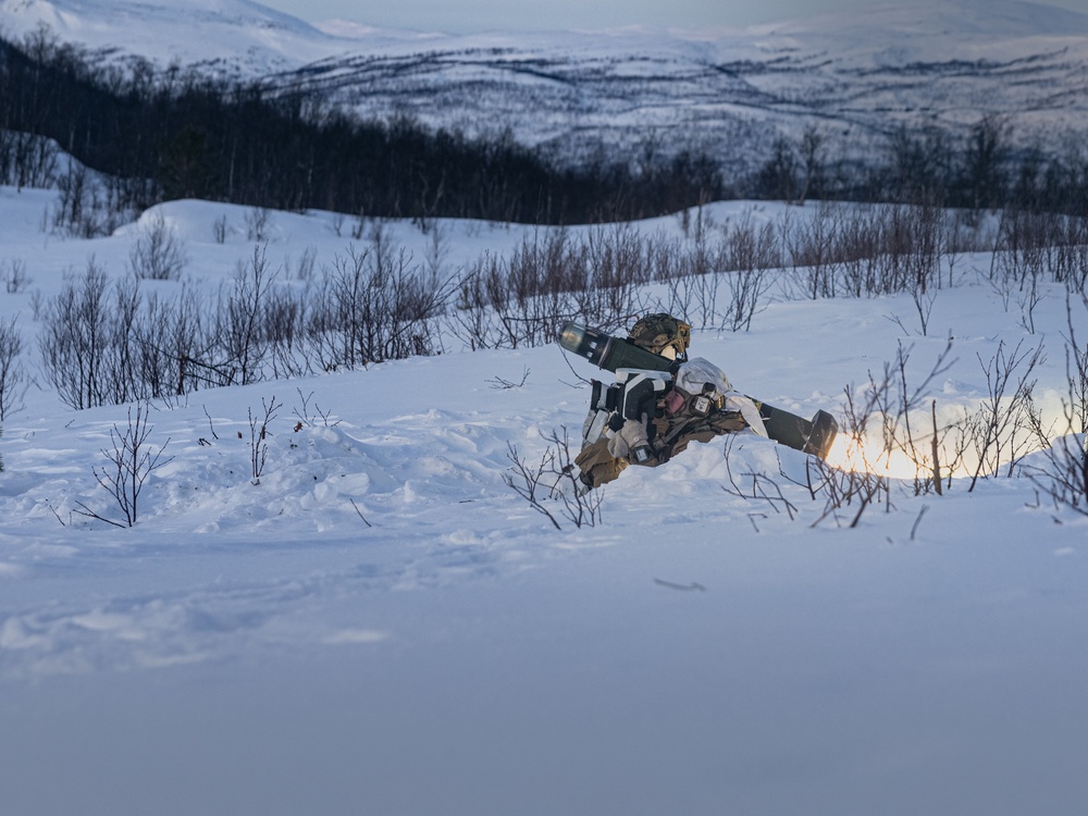 U.S. Marines of 2nd Marine Regiment Conduct a Platoon Live-fire Range in Norway