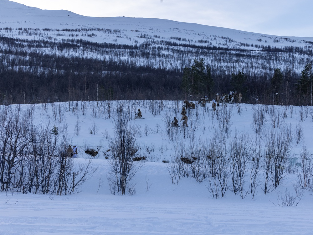 U.S. Marines of 2nd Marine Regiment Conduct a Platoon Live-fire Range in Norway