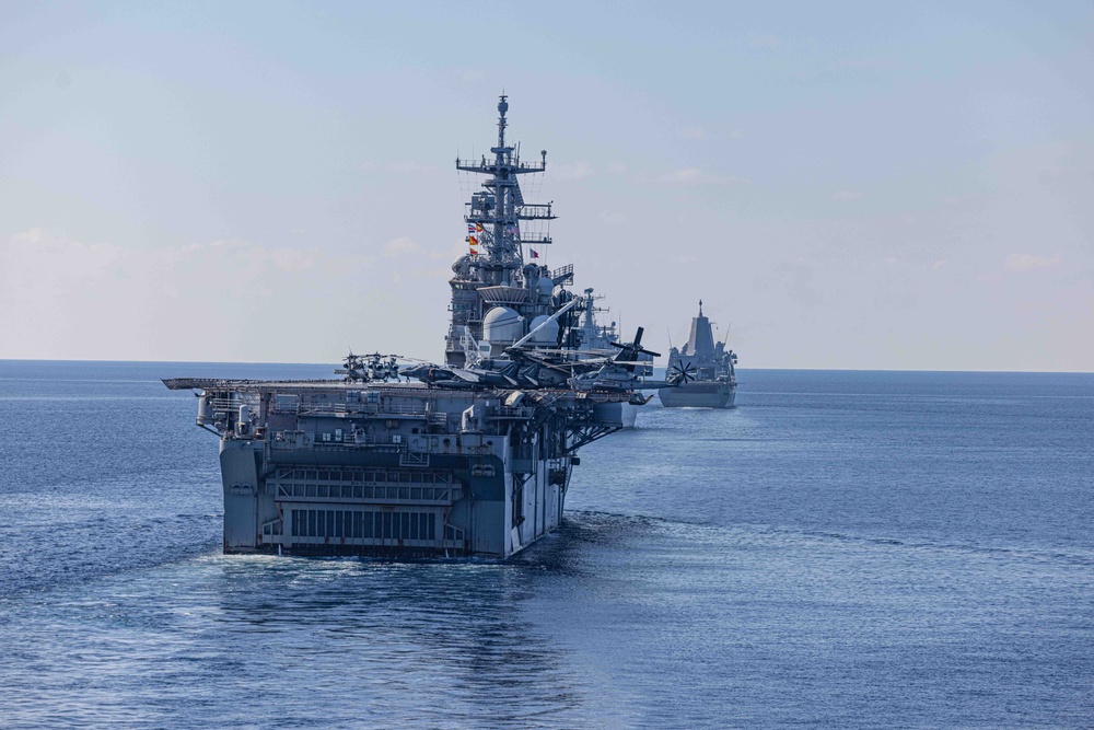 USS Carter Hall (LSD 50) Conducts Maneuvering Exercise, Feb. 24, 2024