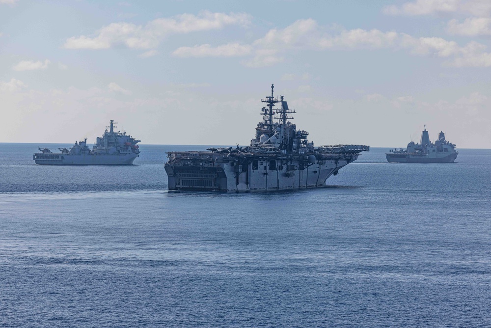 USS Carter Hall (LSD 50) Conducts Maneuvering Exercise, Feb. 24, 2024