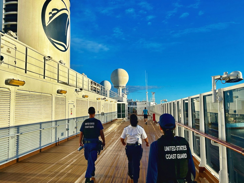 U.S. Coast Guard conducts security boarding on MS Zuiderdam, enhancing maritime security