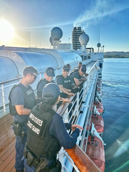 U.S. Coast Guard conducts security boarding on MS Zuiderdam, enhancing maritime security